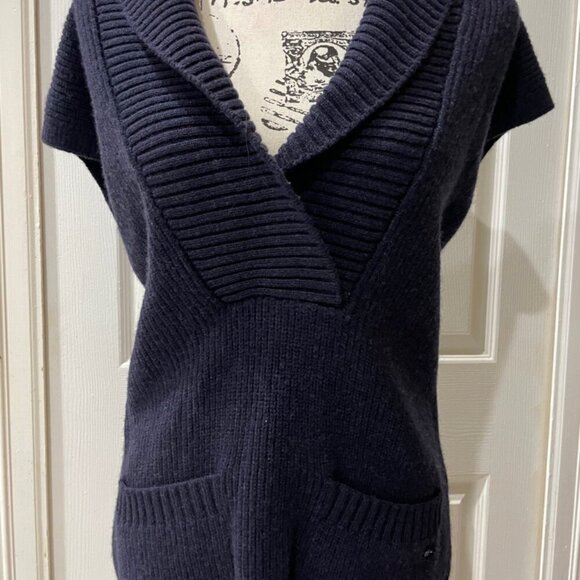 LACOSTE CHUNKY VEST 100%WOOL MADE IN FRANCE SIZE 44 US XL ICONIC SOPHISTICATED - Picture 10 of 15